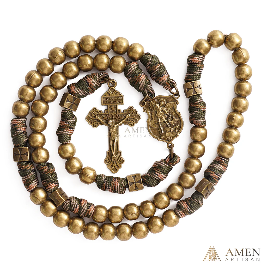 St. Michael Paracord Rosary with Jesus Crucifix - Protection & Strength - Image 12