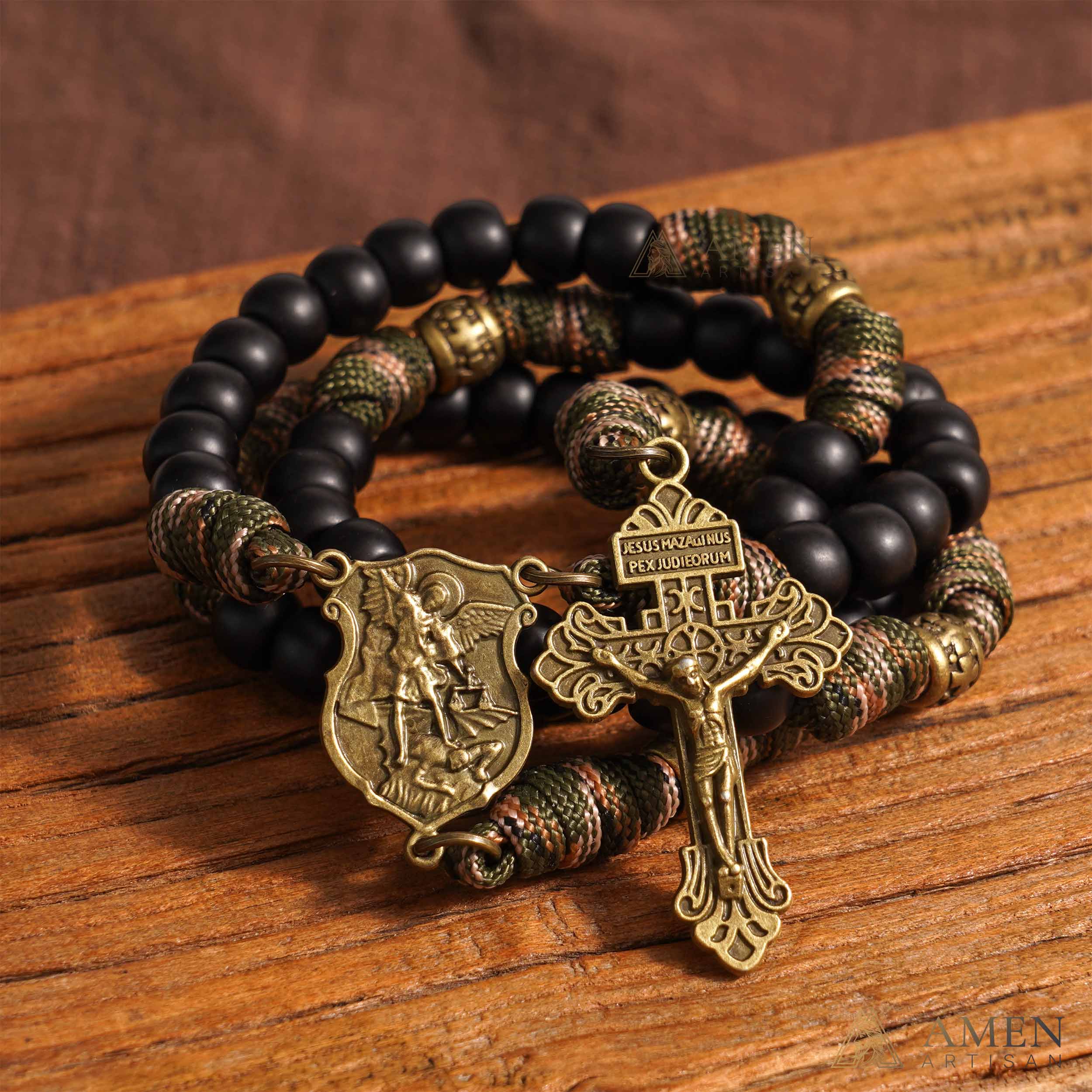 【Deal Today】St. Michael Paracord Rosary with Jesus Crucifix - Protection & Strength - Image 10