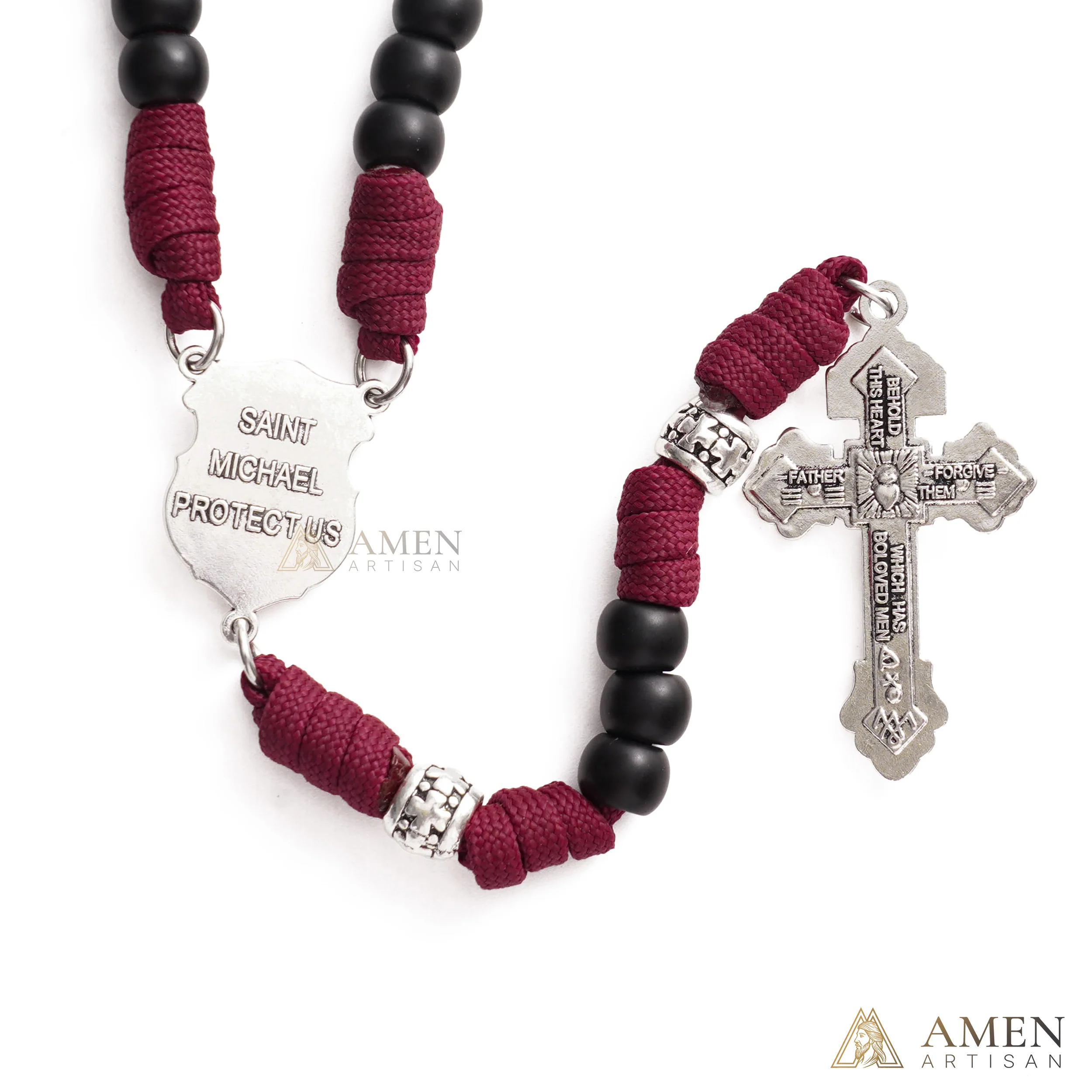 【Deal Today】St. Michael Paracord Rosary with Jesus Crucifix - Protection & Strength - Image 6