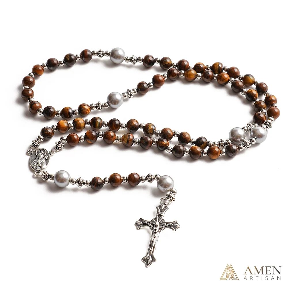 【Deal Today】Tiger's eye Rosary - Image 2