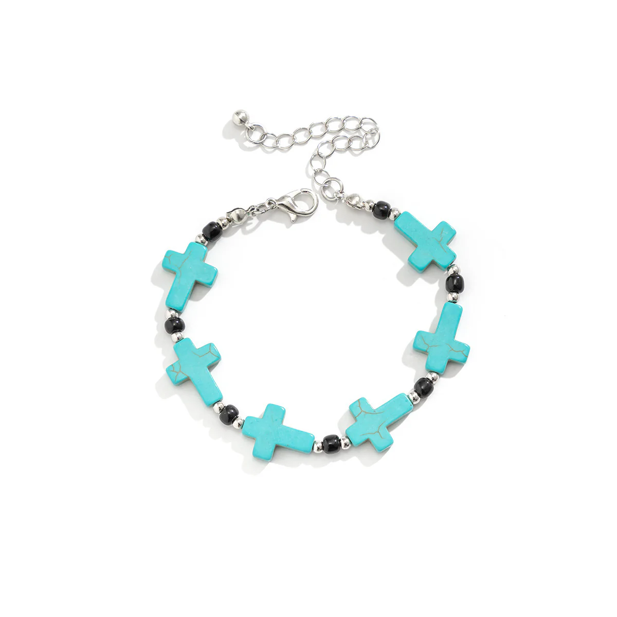 【Deal Today】Turquoise cross adjustable bracelet - Image 5