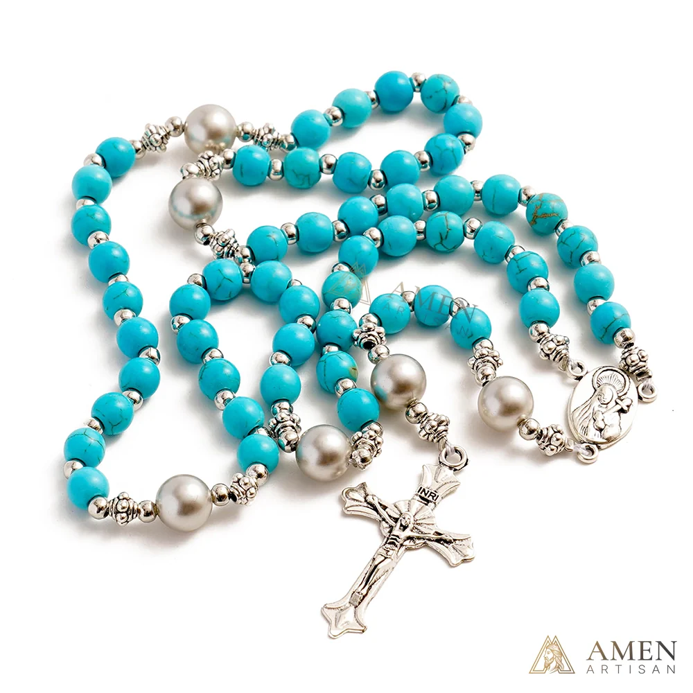 【Deal Today】Turquoise Rosary — Faith, Healing & Divine Protection - Image 5