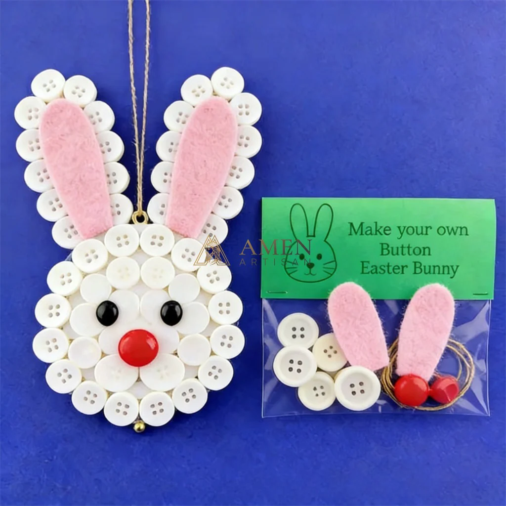 Easter DIY Button Pocket Hug Charm Kit Amen Artisan - Image 3