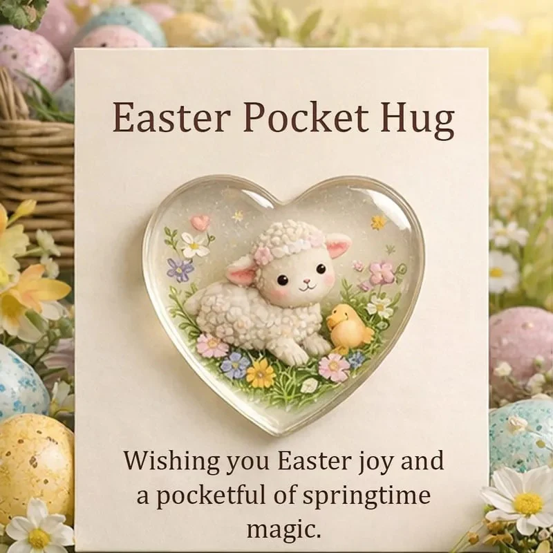 Easter Pocket Hug Mini Figurine  Amen Artisan - Image 3