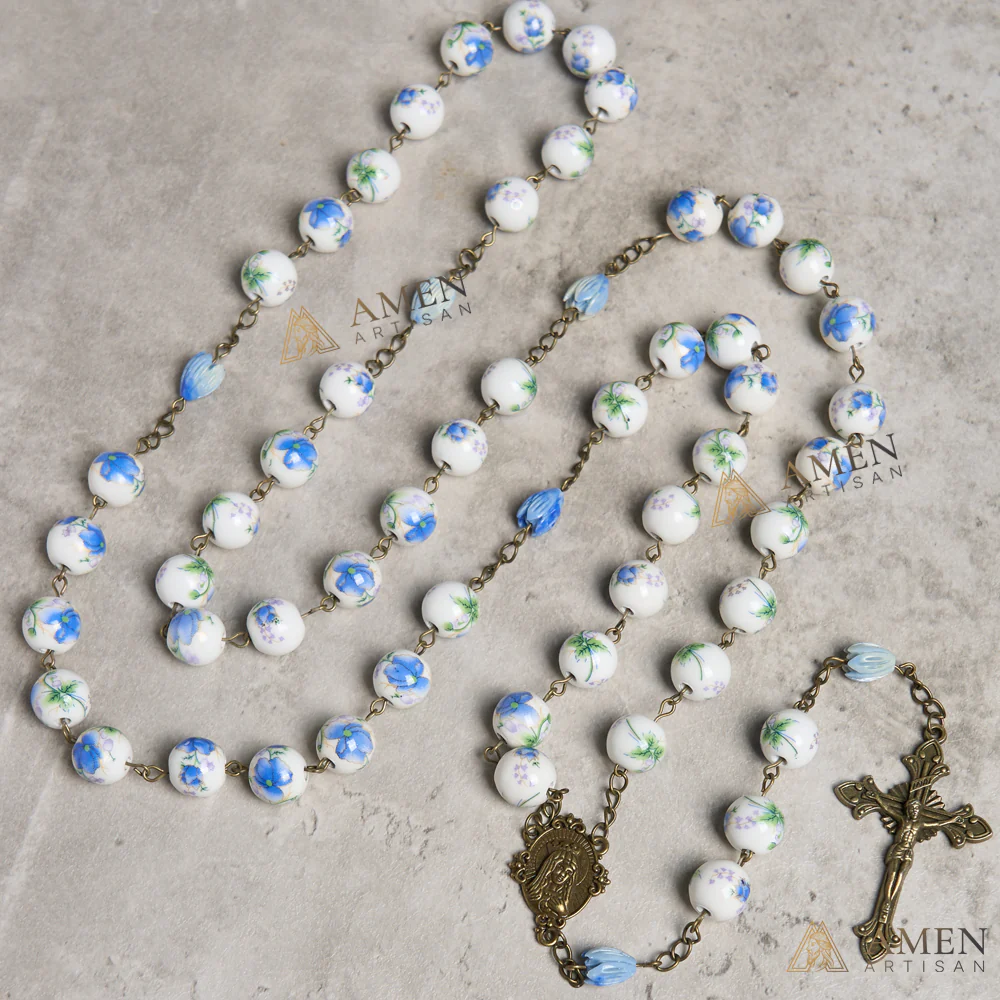Flowers and Plants Ceramic Rosary - Image 4