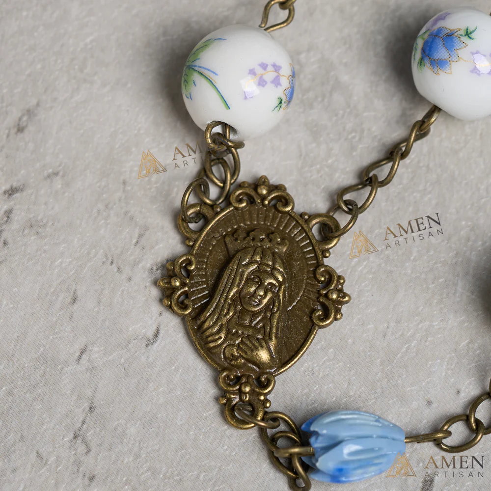 Flowers and Plants Ceramic Rosary - Image 5