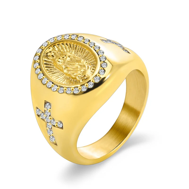 Guadalupe Cross Inlaid Ring Amen Artisan - Image 4