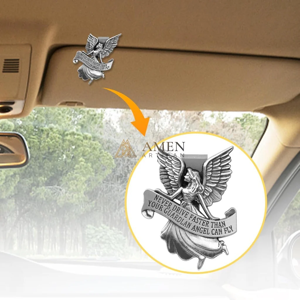Guardian Angel Car Visor Clip Amen Artisan - Image 4