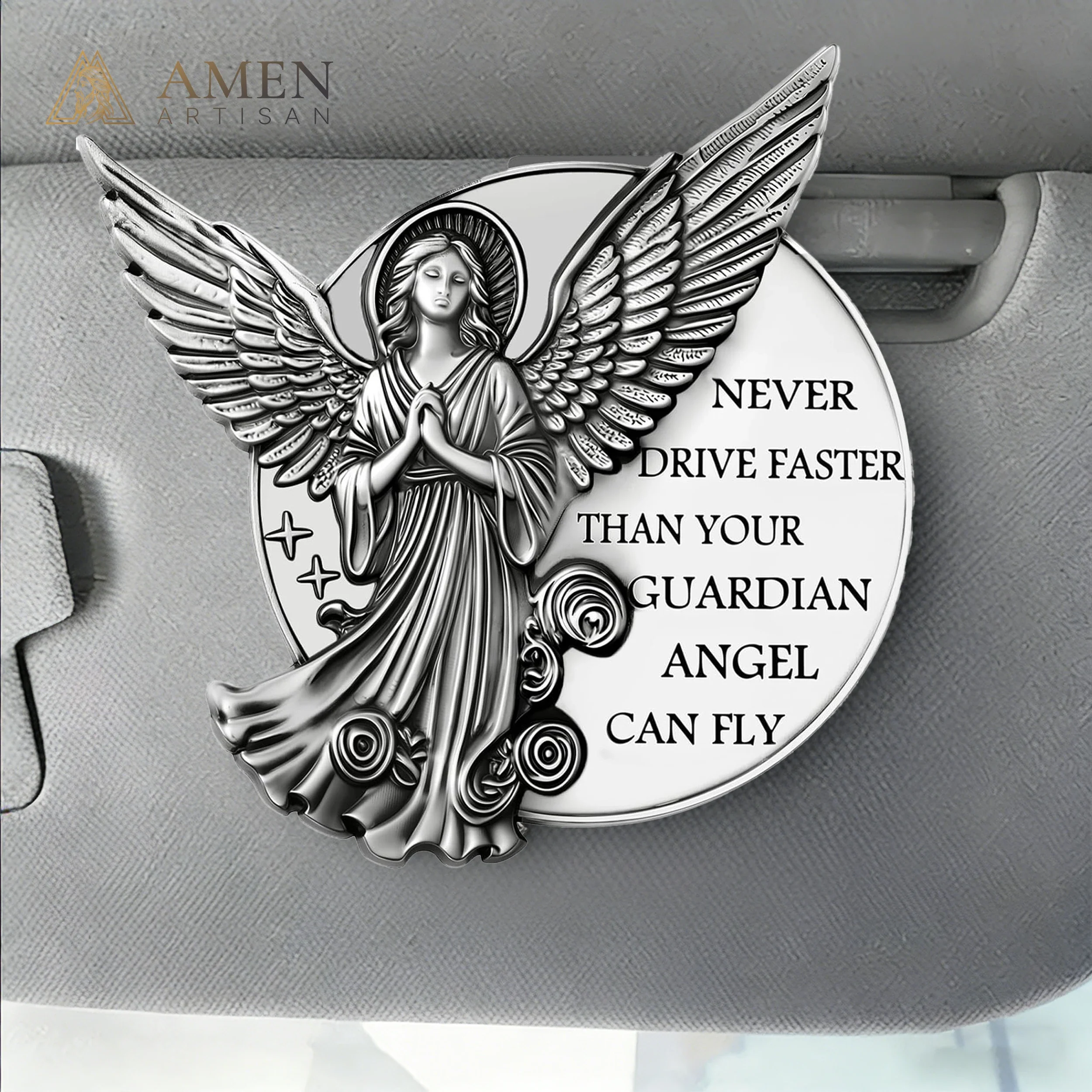 Guardian Angel Car Visor Clip Collection Amen Artisan
