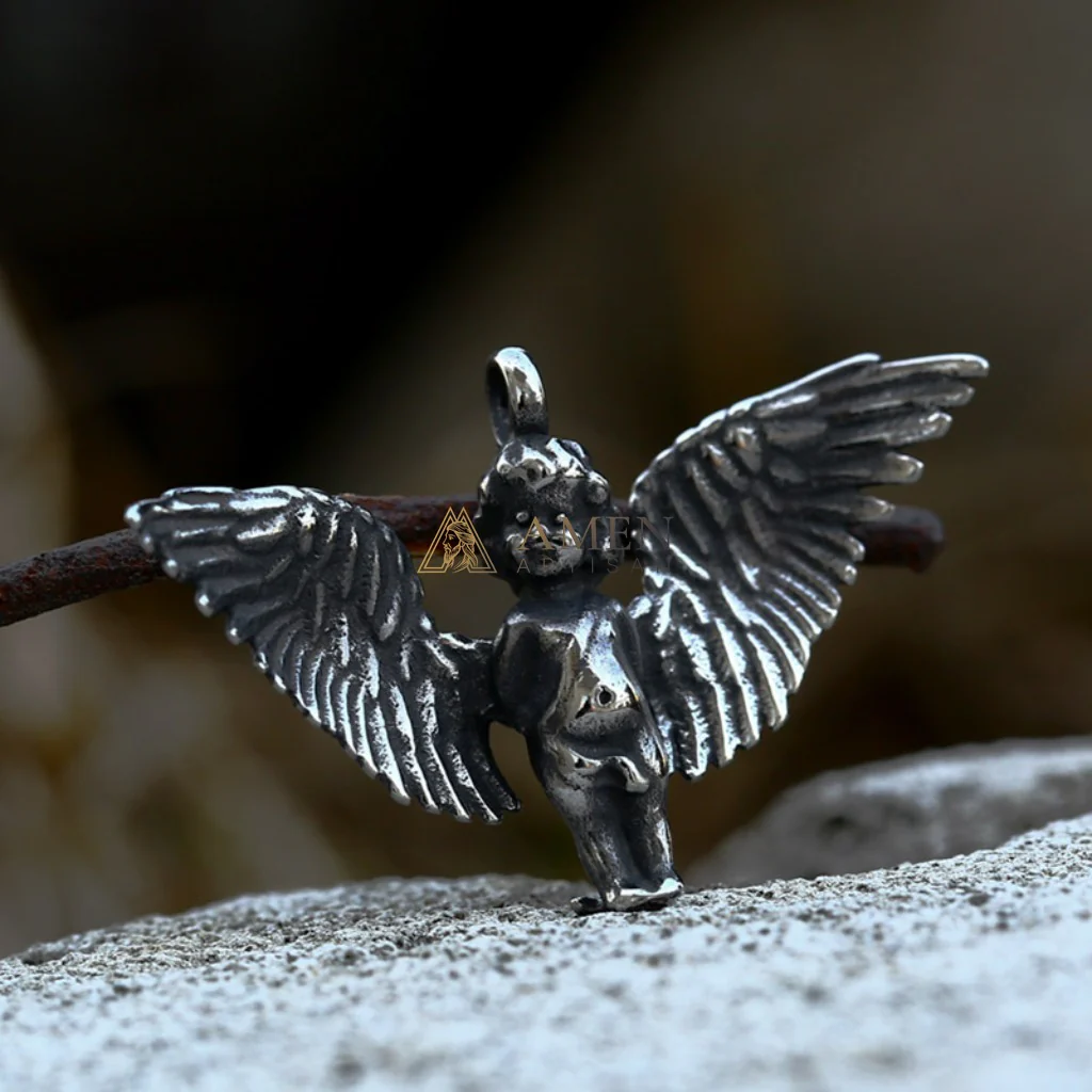 Guardian Angel Pendant Necklace Amen Artisan - Image 3