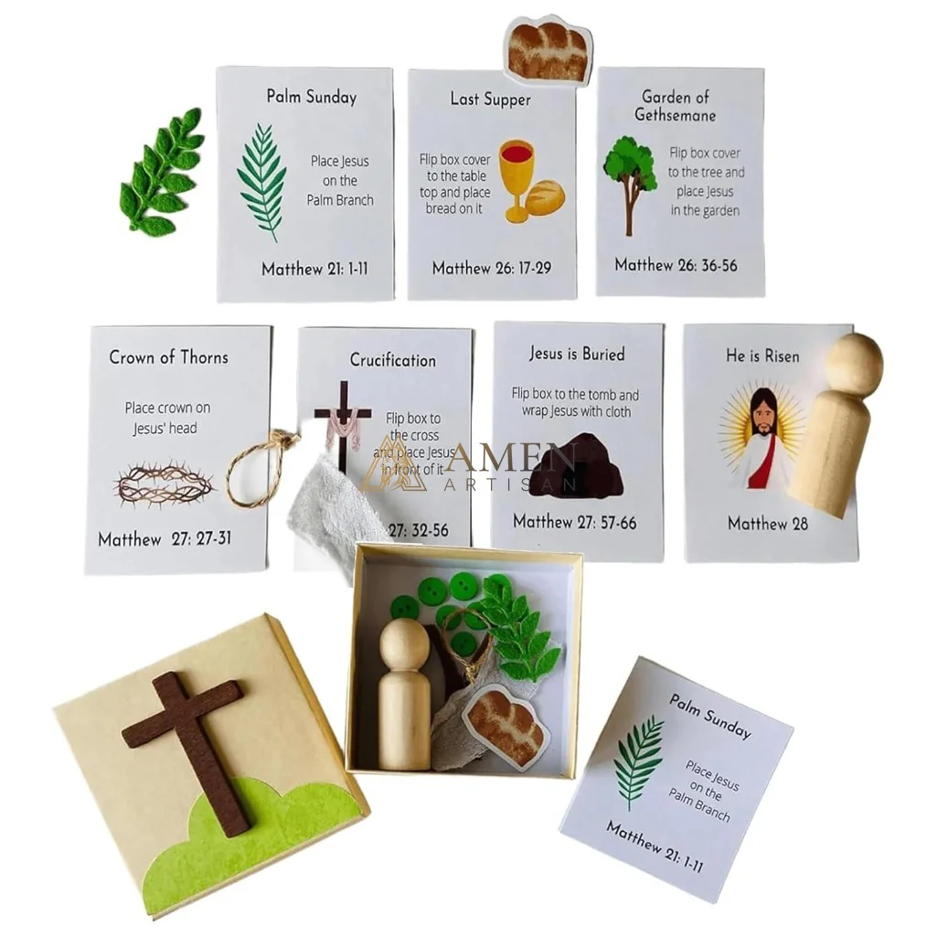 Handcrafted Easter Holy Week Box Gift Set Amen Artisan