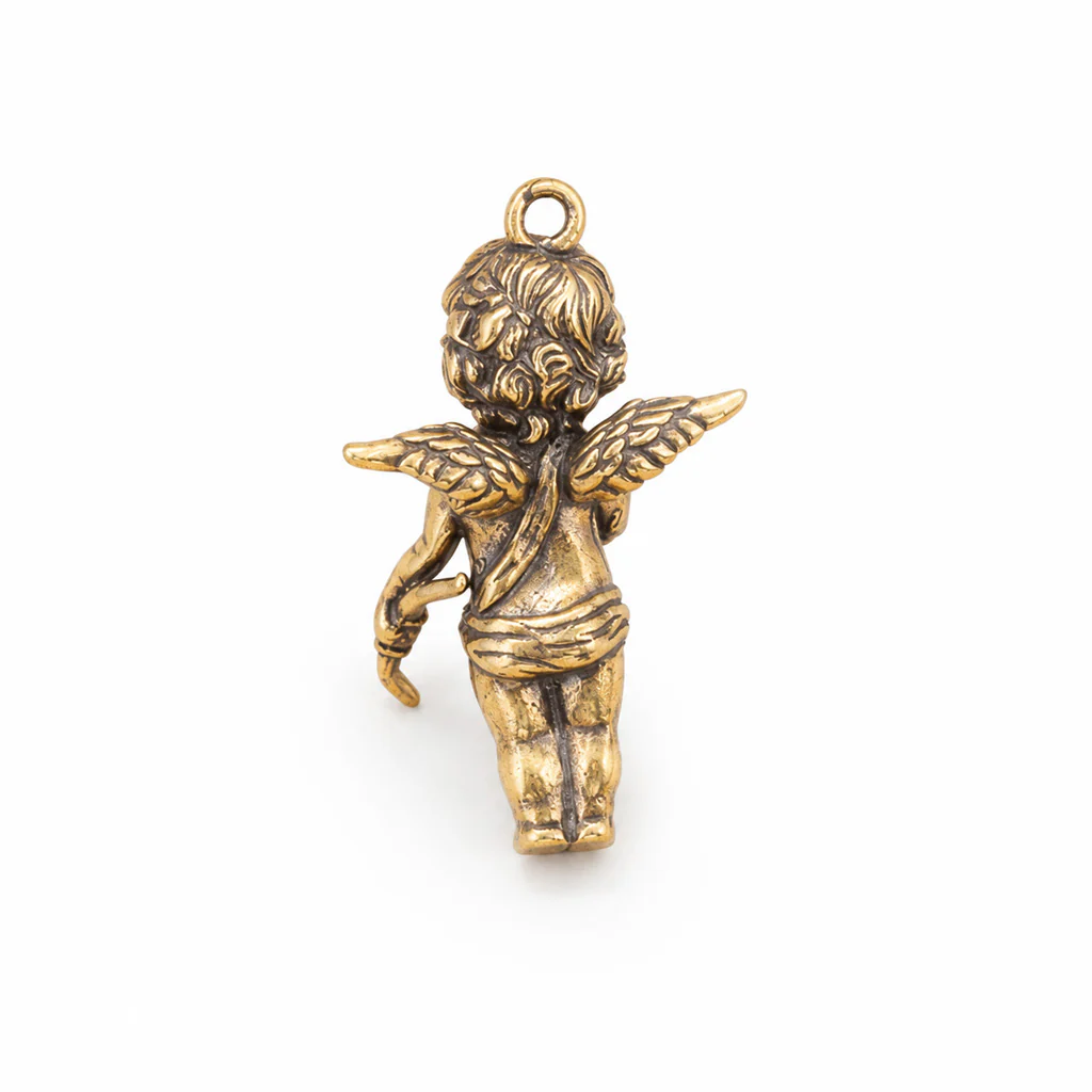 Handcrafted Solid Brass Guardian Angel Figurine - Protection, Peace & Blessing | Amen Artisan - Image 18