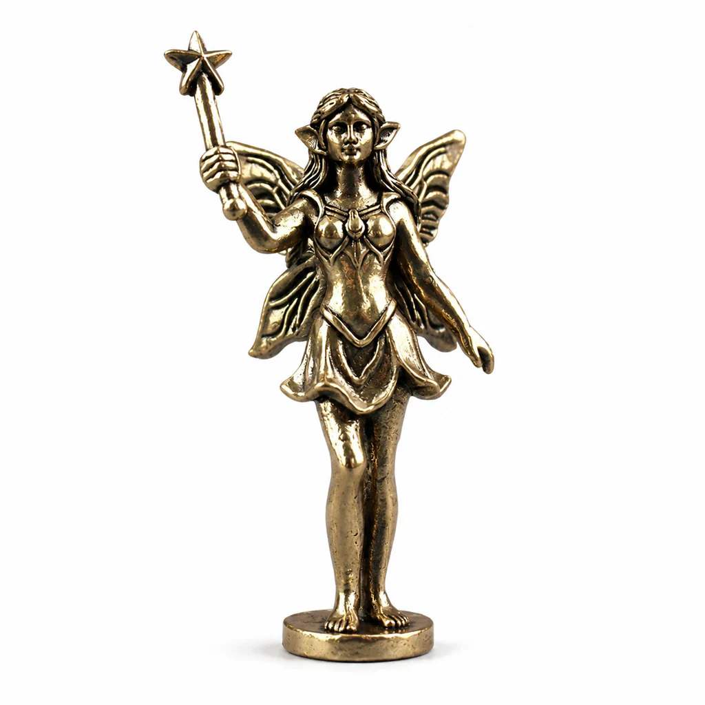 Handcrafted Solid Brass Guardian Angel Figurine - Protection, Peace & Blessing | Amen Artisan - Image 26