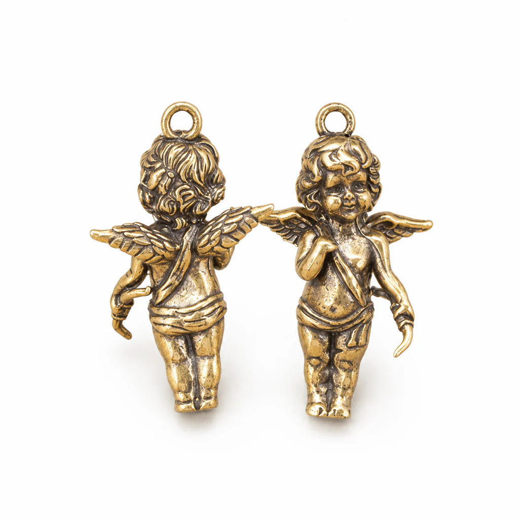 Handcrafted Solid Brass Guardian Angel Figurine - Protection, Peace & Blessing | Amen Artisan - Image 33