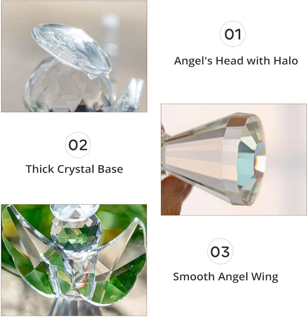 Handmade Crystal Angel Figurine Amen Artisan - Image 12