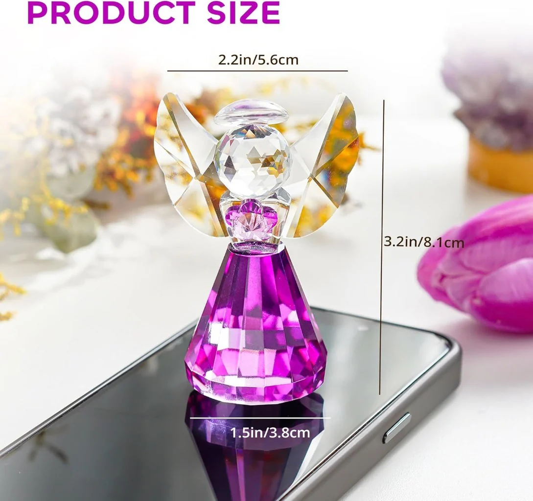 Handmade Crystal Angel Figurine Amen Artisan - Image 14