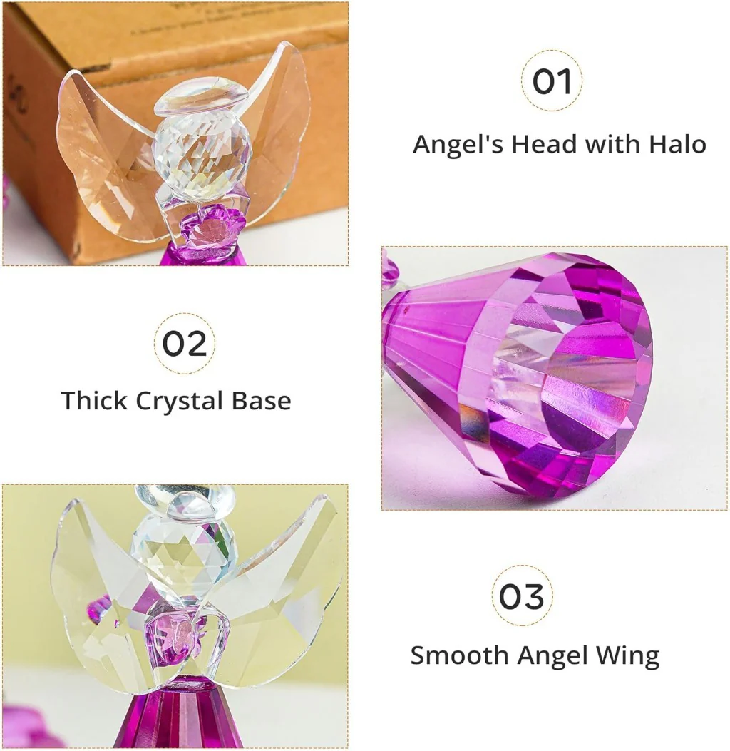 Handmade Crystal Angel Figurine Amen Artisan - Image 17