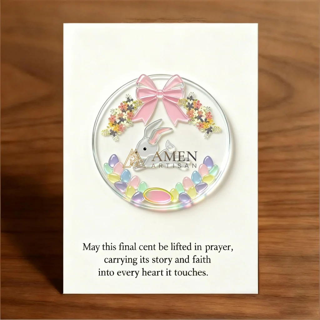 Handmade Easter Pocket Figurine Amen Artisan - Image 3