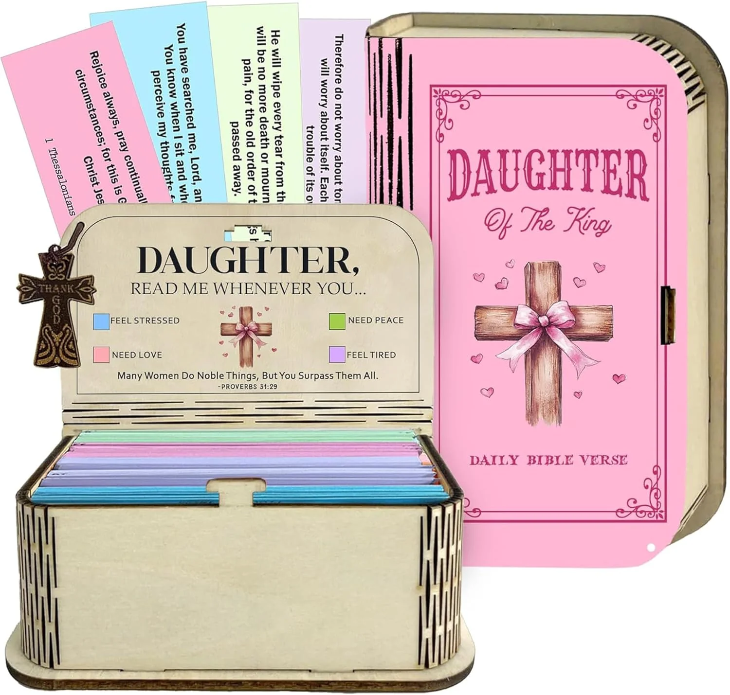 Handmade Wooden Bible Verses Box - Image 2