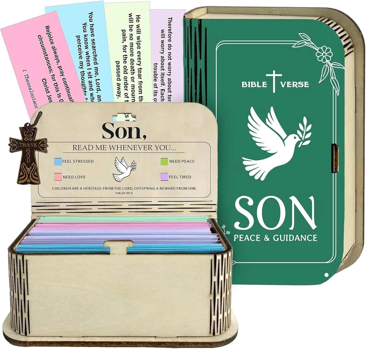 Handmade Wooden Bible Verses Box - Image 3