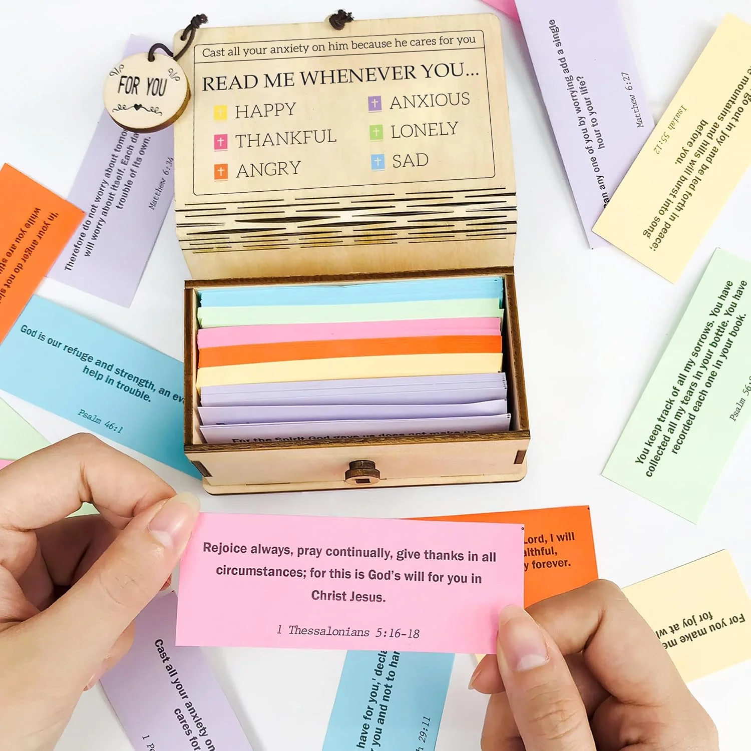 Handmade Wooden Bible Verses Box - Image 4