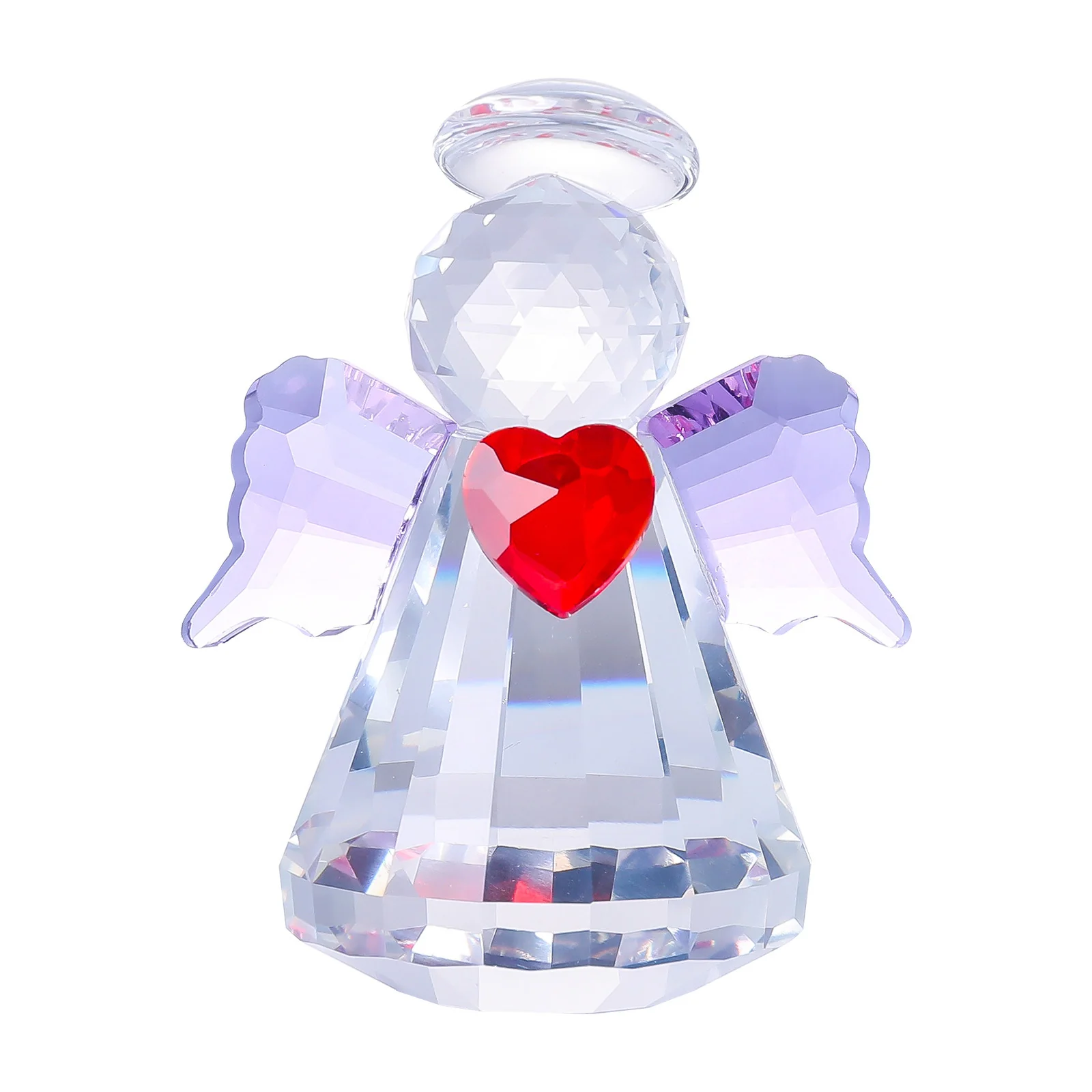 Heart-Shaped Angel Crystal Desktop Ornament | Guardian of Light, Healing Decor Gift Amen Artisan - Image 4