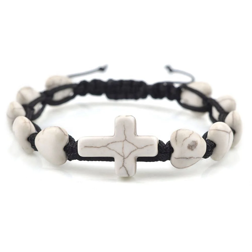 Heart-Shaped Turquoise Cross Bracelet  Amen Artisan - Image 7