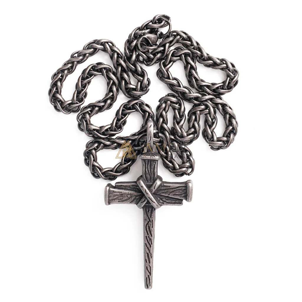 【Deal Today】Heavy Dragon Bone Chain Cross Necklace - Resilience, Faith & Sacred Protection |  Amen Artisan - Image 2