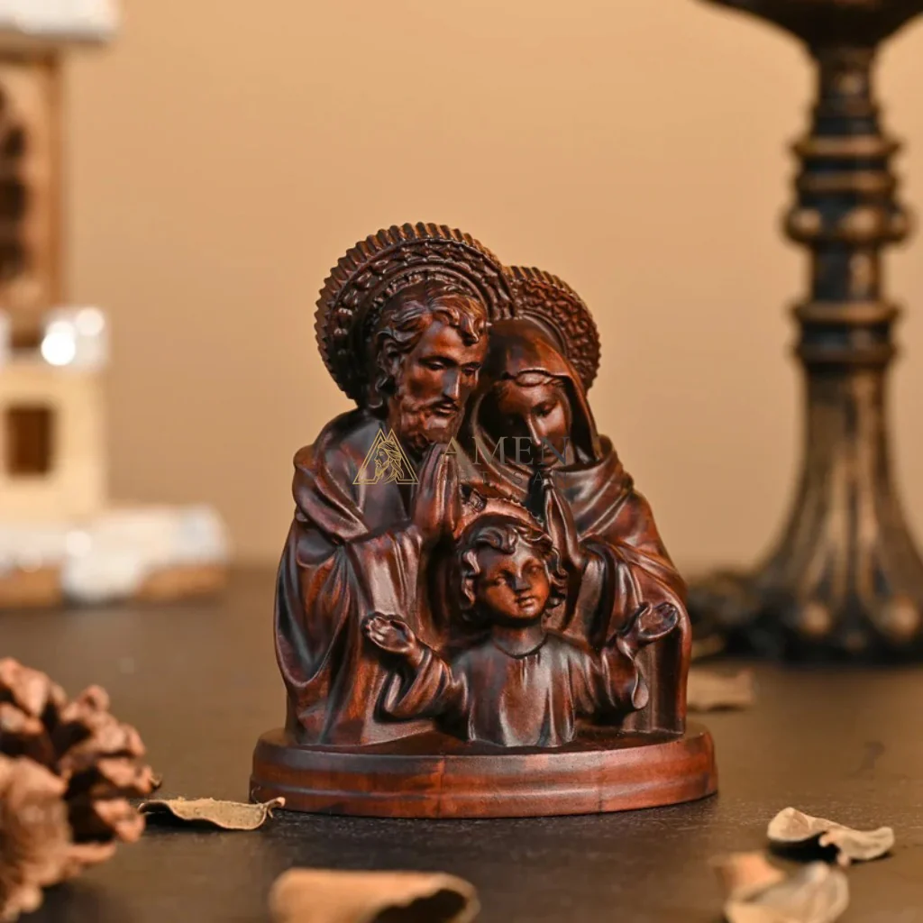 Holy Family Wood Carving - Image 2