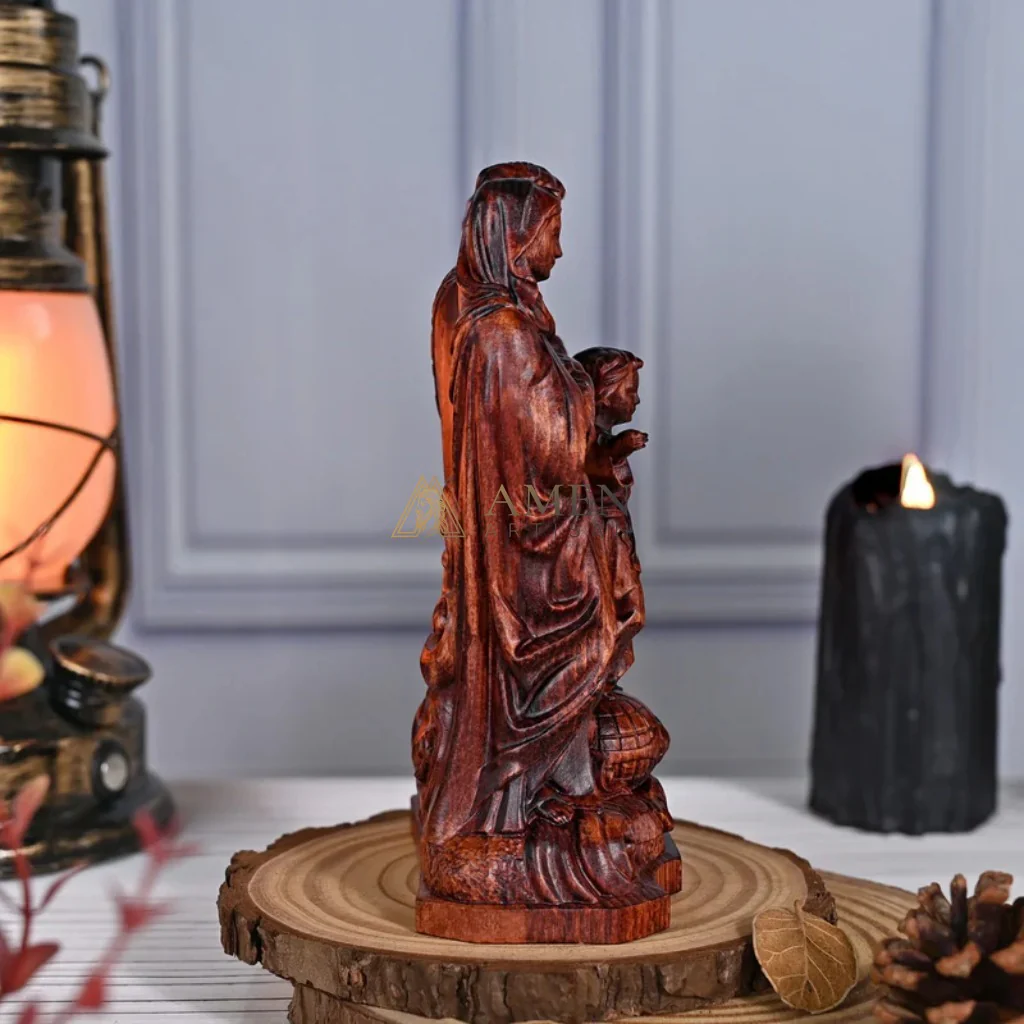 Holy Family Wood Carving - Image 4