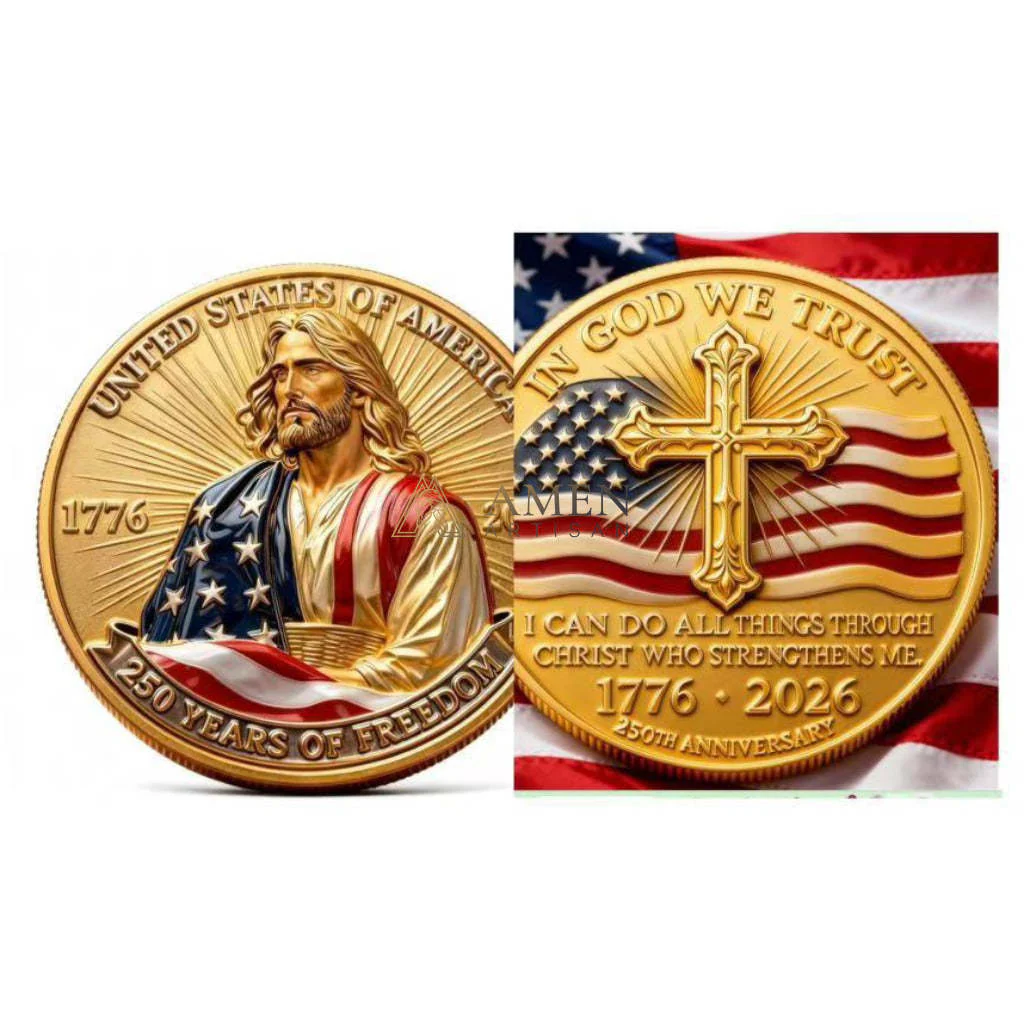 In God We Trust 250th Anniversary Commemorative Coin Amen Artisan - Image 2