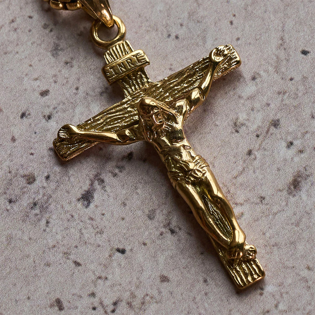 INRI Jesus Crucifix Necklace with Detailed Pendant — Faith - Image 10