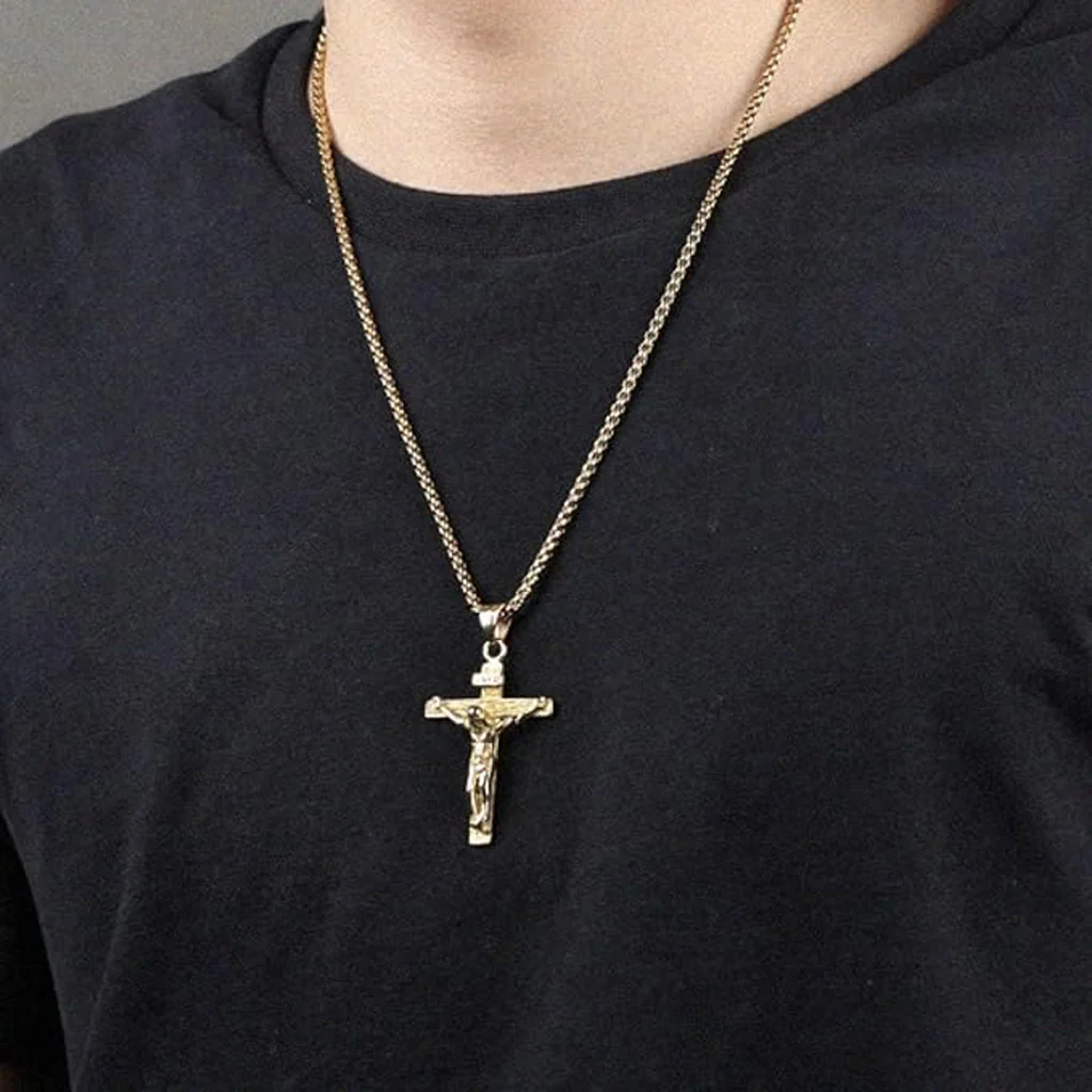 INRI Jesus Crucifix Necklace with Detailed Pendant — Faith - Image 4