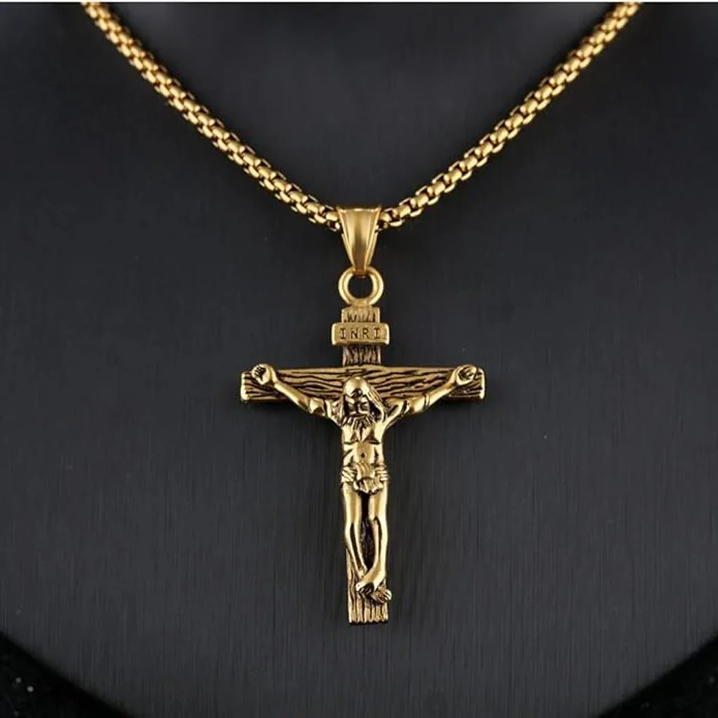 INRI Jesus Crucifix Necklace with Detailed Pendant — Faith - Image 5