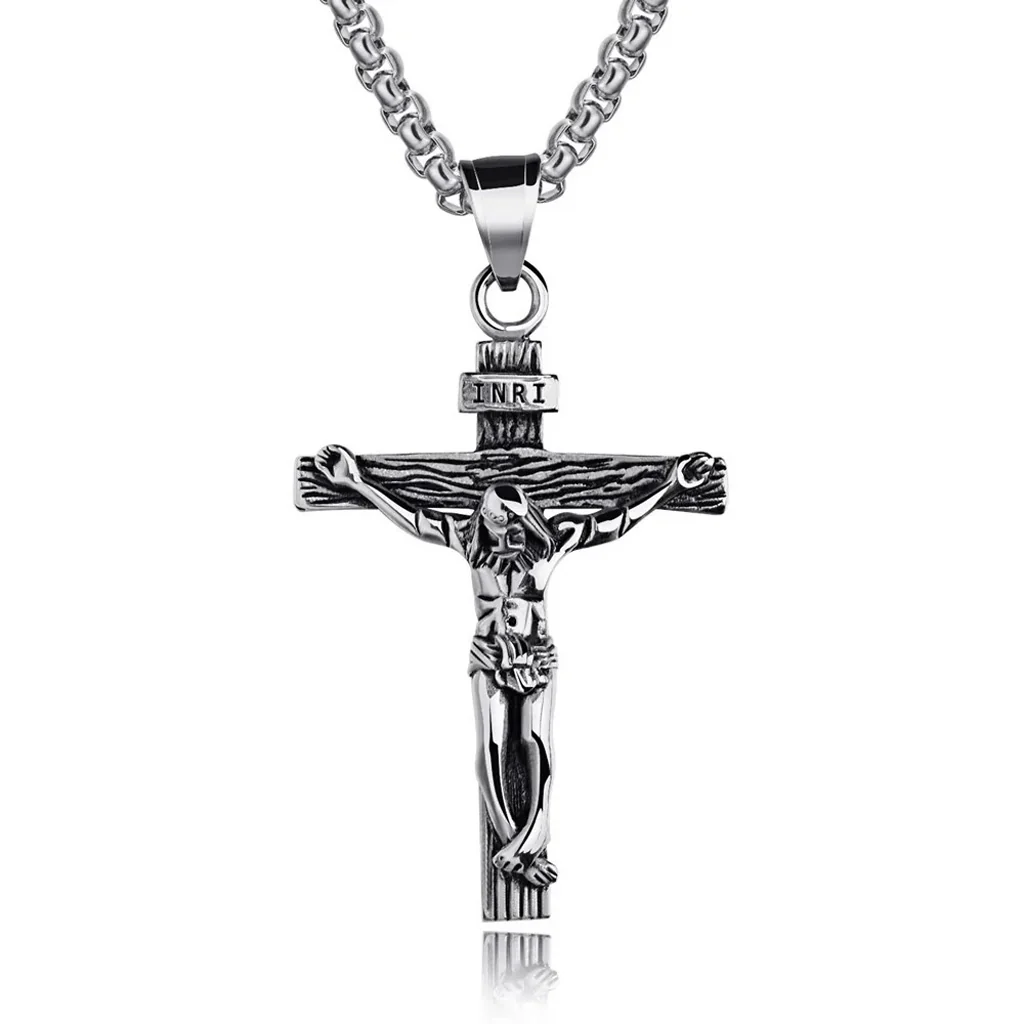 INRI Jesus Crucifix Necklace with Detailed Pendant — Faith - Image 6