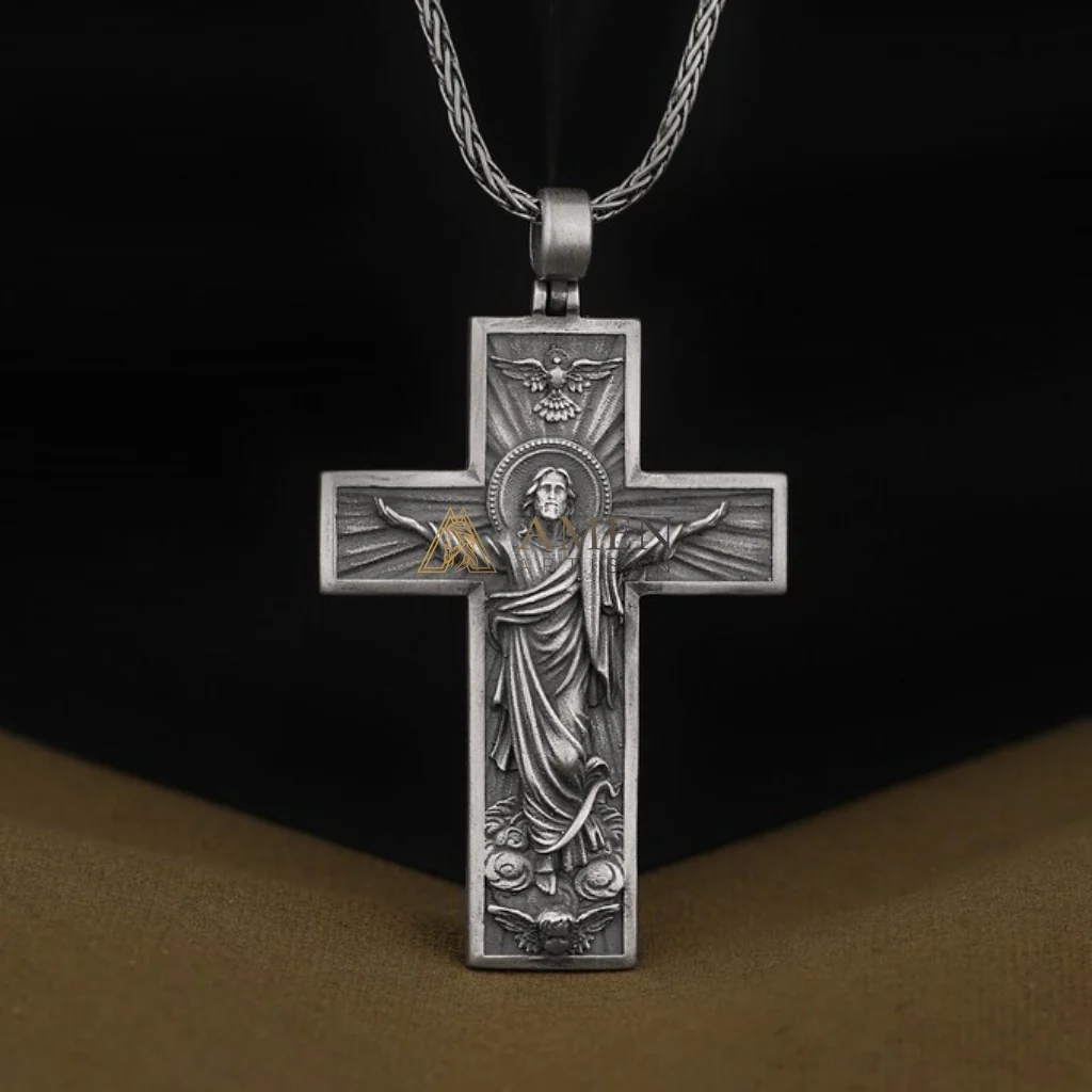 Jesus Ascension Cross Necklace Amen Artisan - Image 3