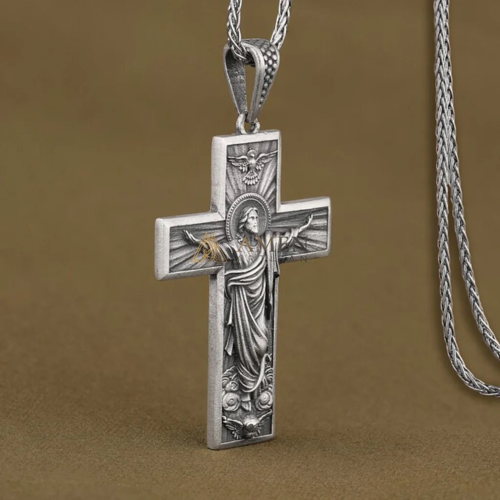 Jesus Ascension Cross Necklace Amen Artisan - Image 4