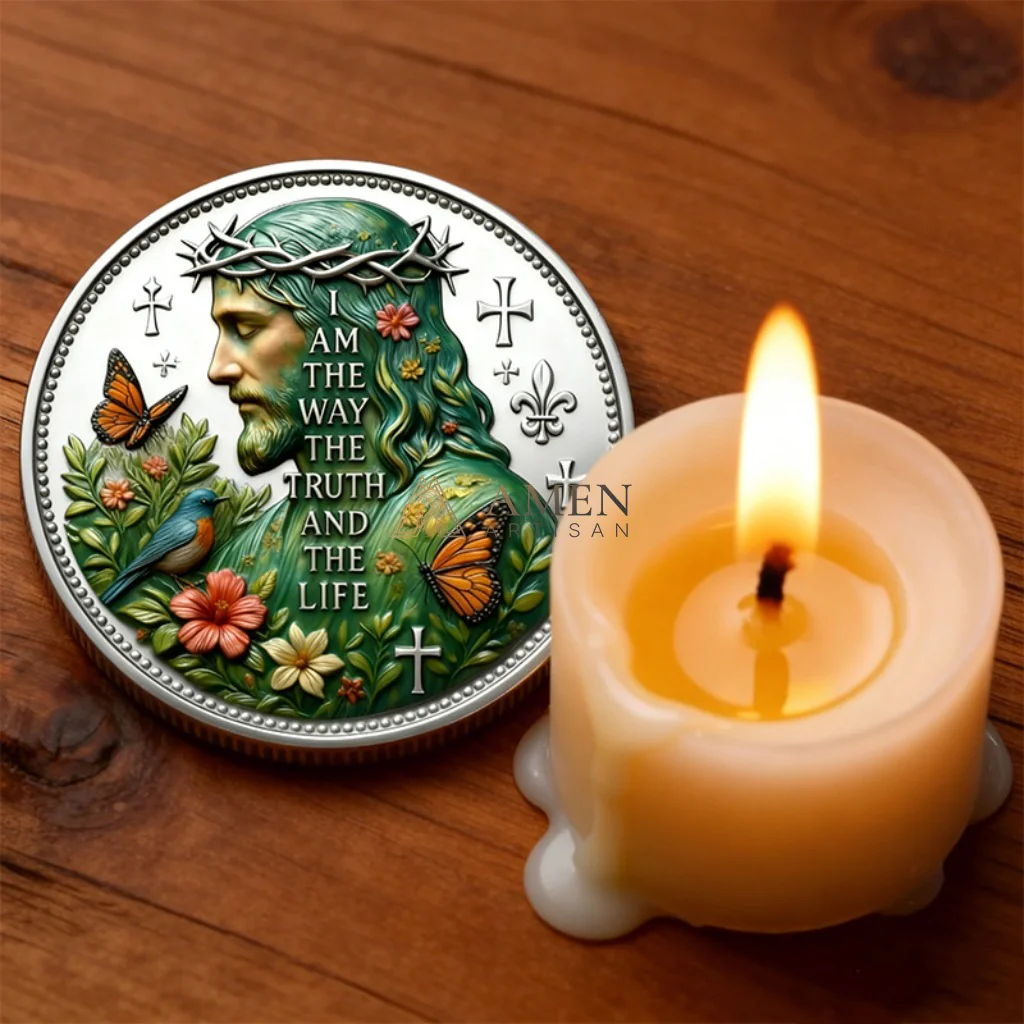 Jesus & Colossians 1:17 Commemorative Coin Amen Artisan - Image 4