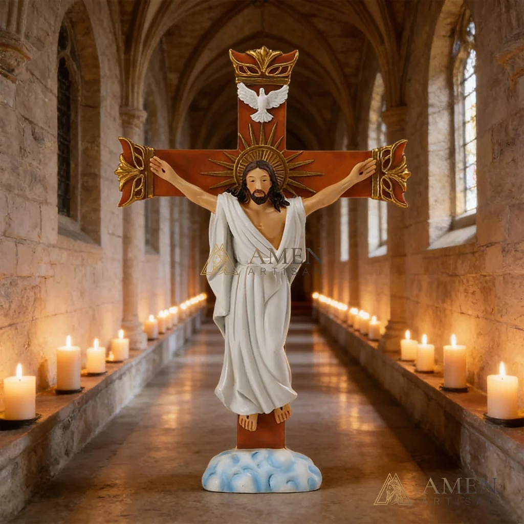 Jesus Crucifixion Statue  Amen Artisan - Image 2