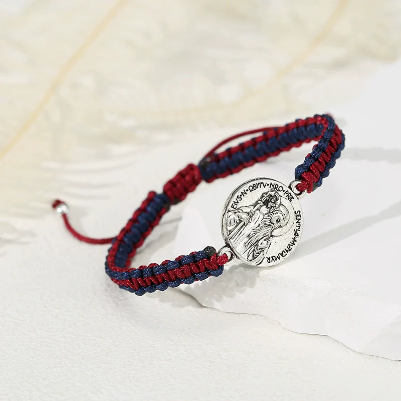 Saint Benedict Medal Braided Bracelet - Image 10