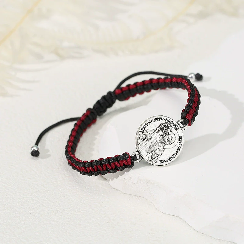 Saint Benedict Medal Braided Bracelet - Image 14