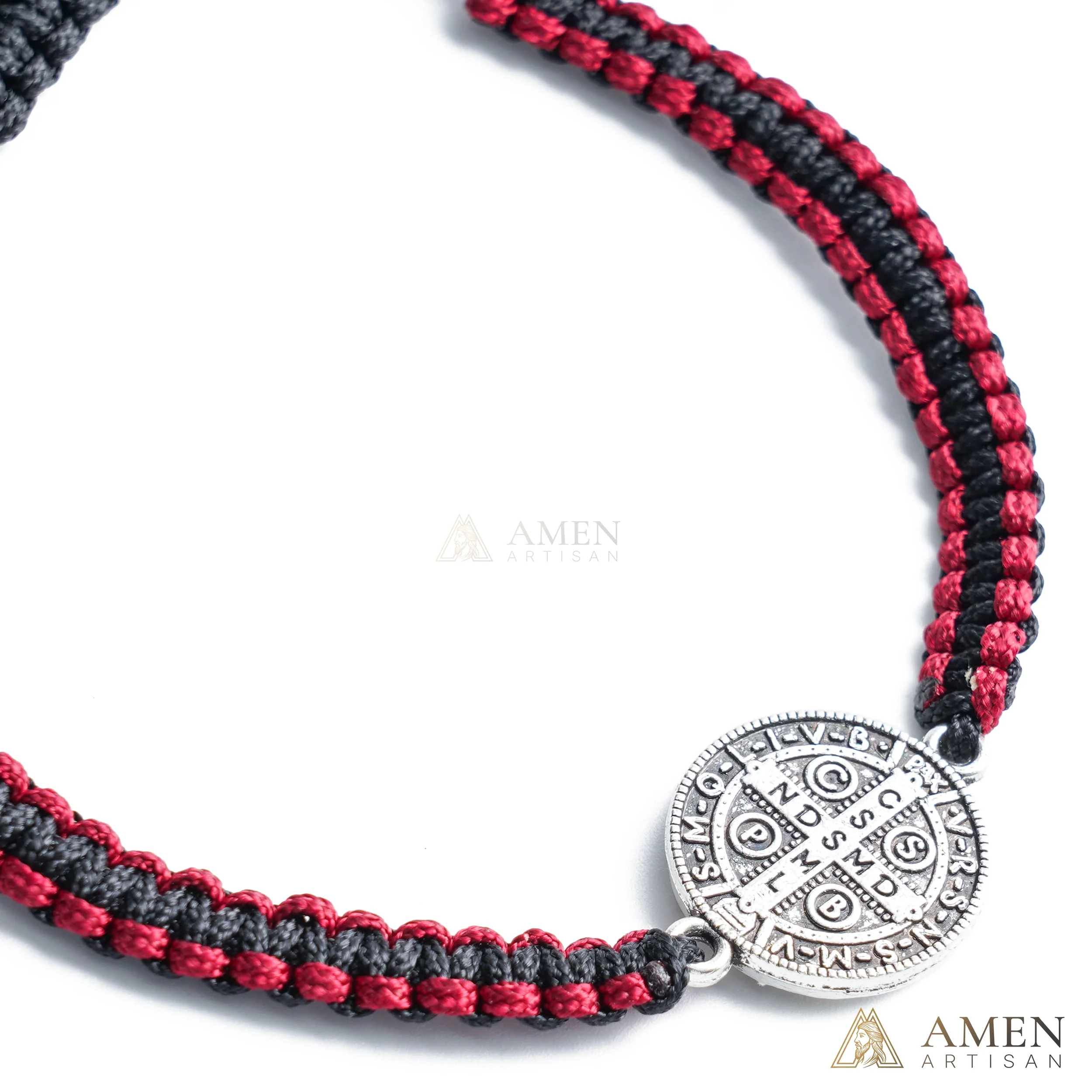 Saint Benedict Medal Braided Bracelet - Image 4
