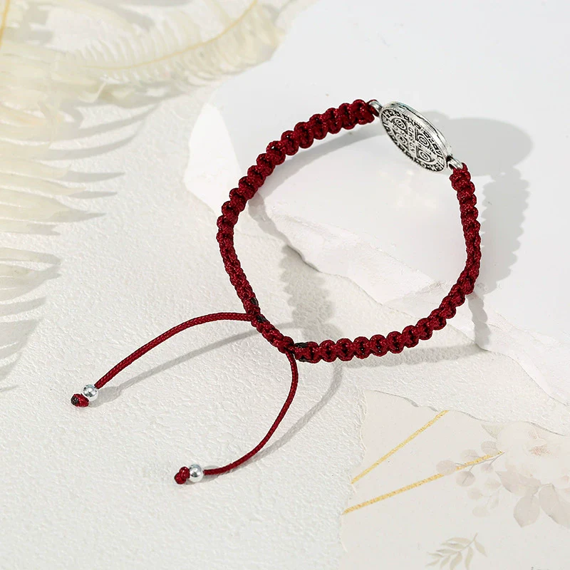 Saint Benedict Medal Braided Bracelet - Image 8