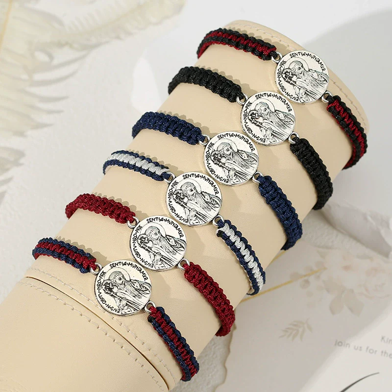Saint Benedict Medal Braided Bracelet - Image 9