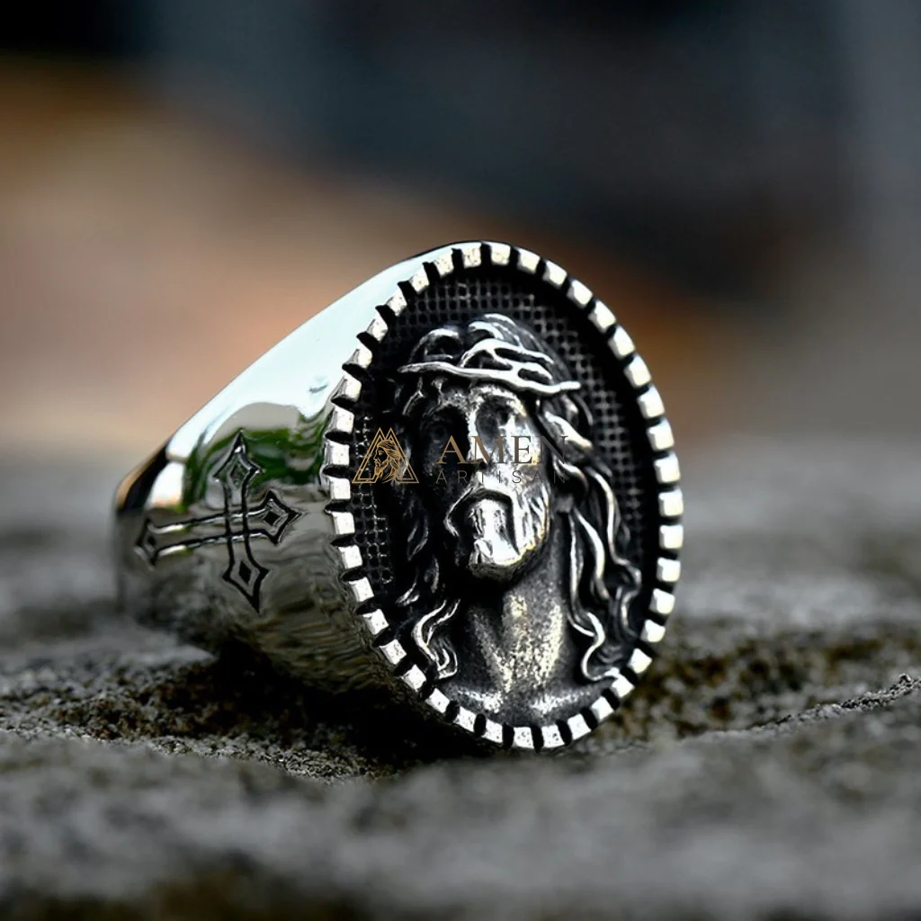 Jesus Sacred Icon Ring Amen Artisan