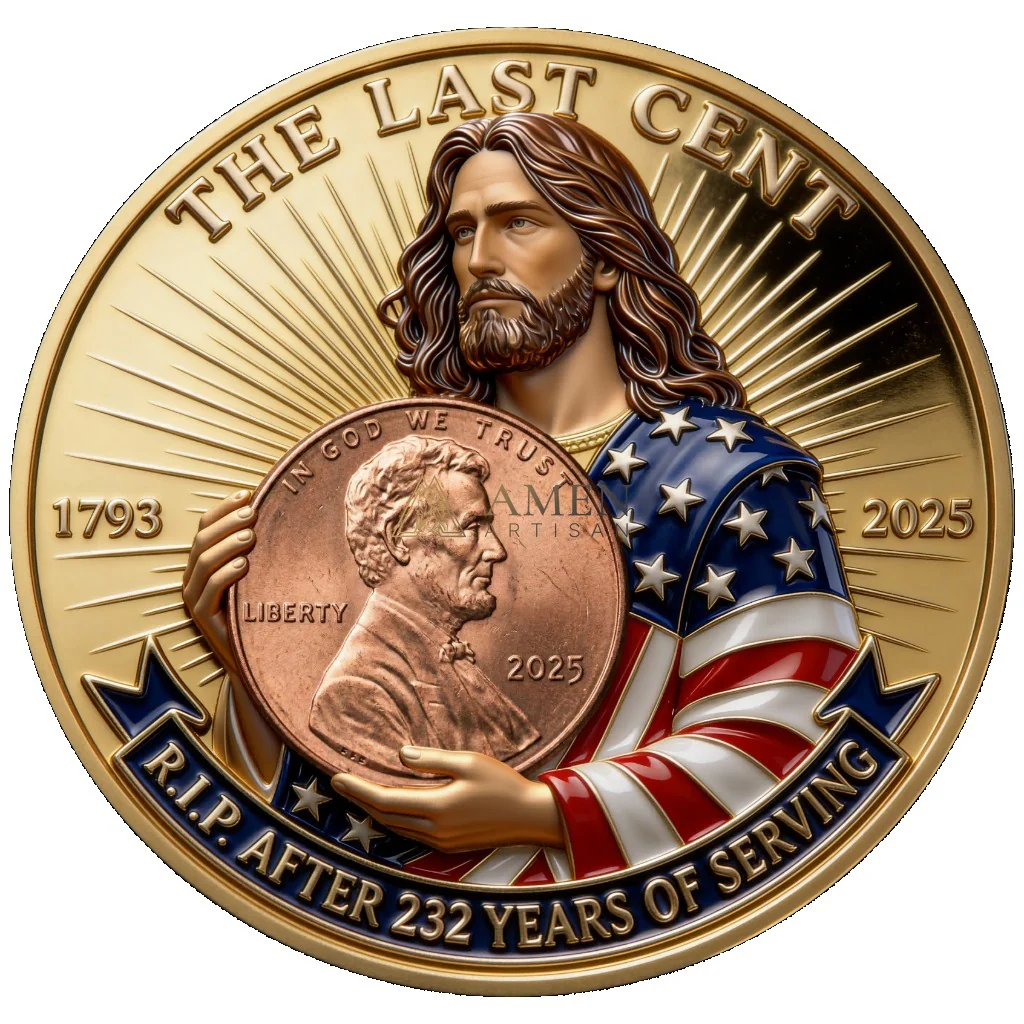 Jesus & The Last Cent Tribute Commemorative Coin Amen Artisan - Image 3