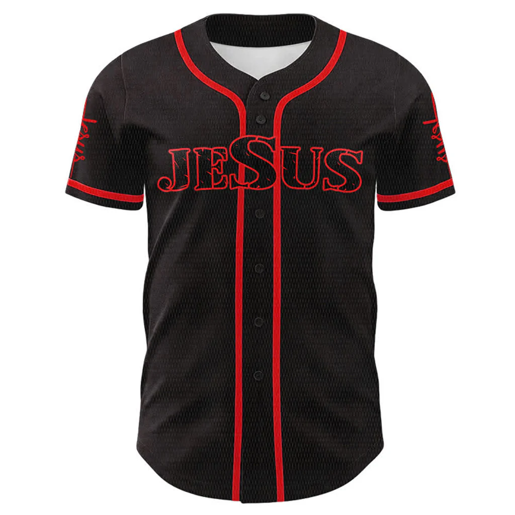 Jesus The Way Truth Life Baseball Jersey with Black Gold Faith Print — Faith - Image 10