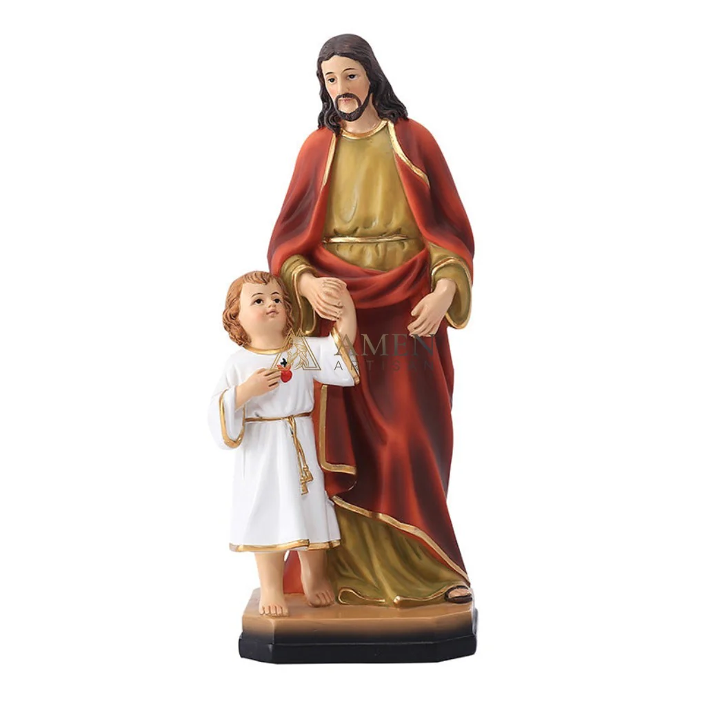 Jesus with Children Statue Amen Artisan - Image 5