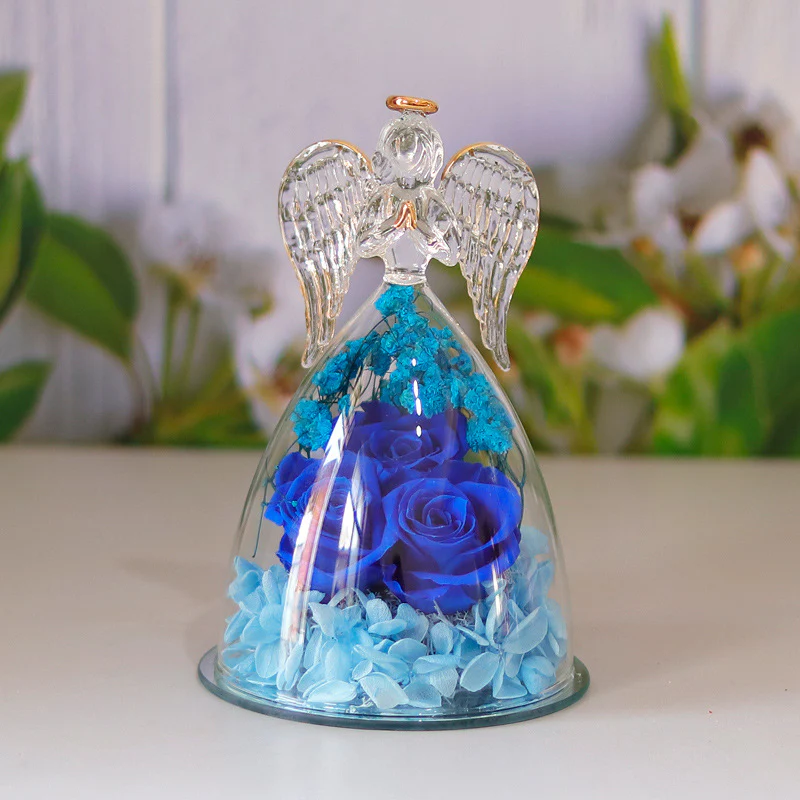 Little Angel Glass Dome with Preserved Rose Amen Artisan - Image 18