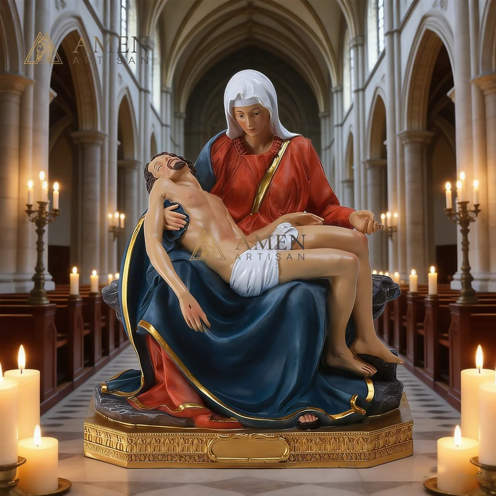 Mary with Jesus Pieta Statue  Amen Artisan - Image 2